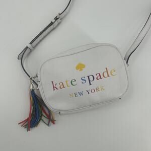 Kate Spade Kourtney Rainbow Logo Camera Bag Crossbody Tassel Wallet